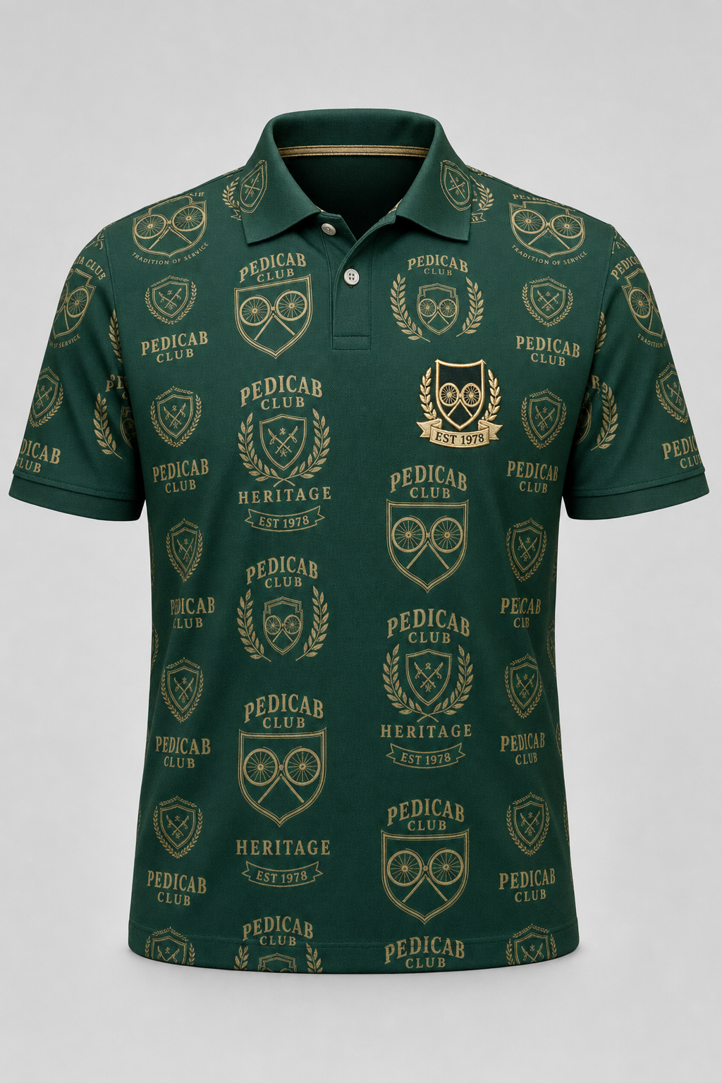 3D style showcase — 03 heritage crest polo front