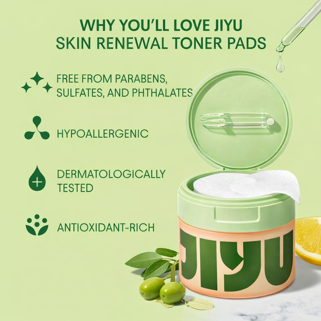 JIYU Toner Pads - Korean Skincare for Dark Spots, Wrinkles & Dull Skin
