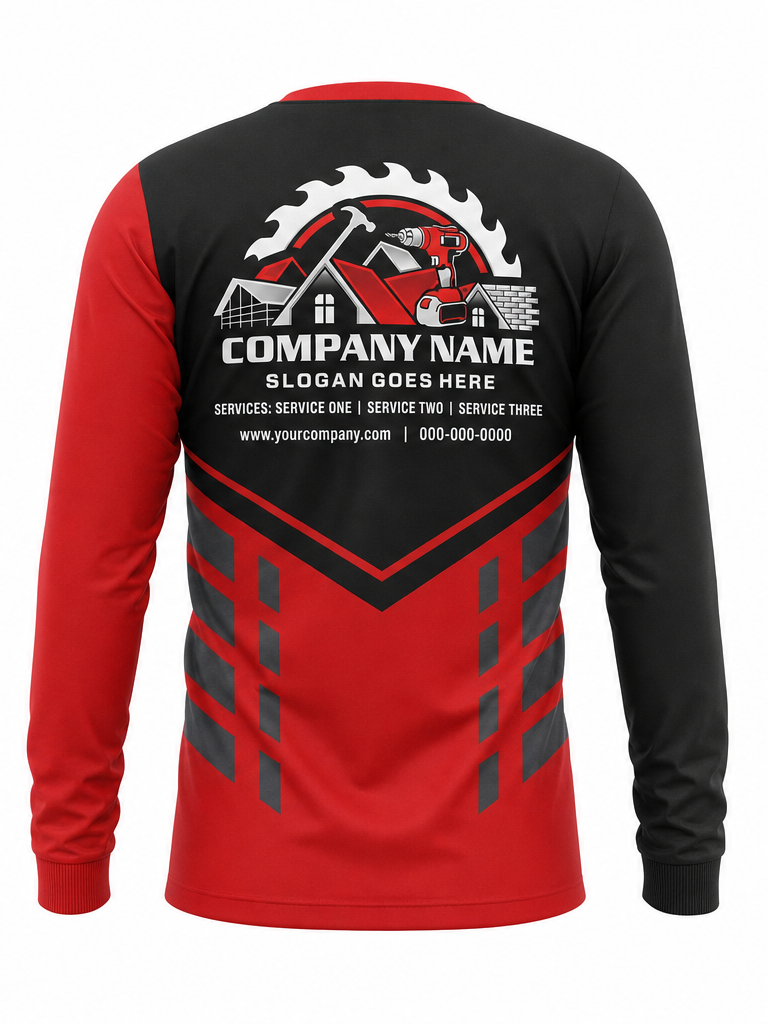 Red/Black Signature Crew #18 crew uniform — back