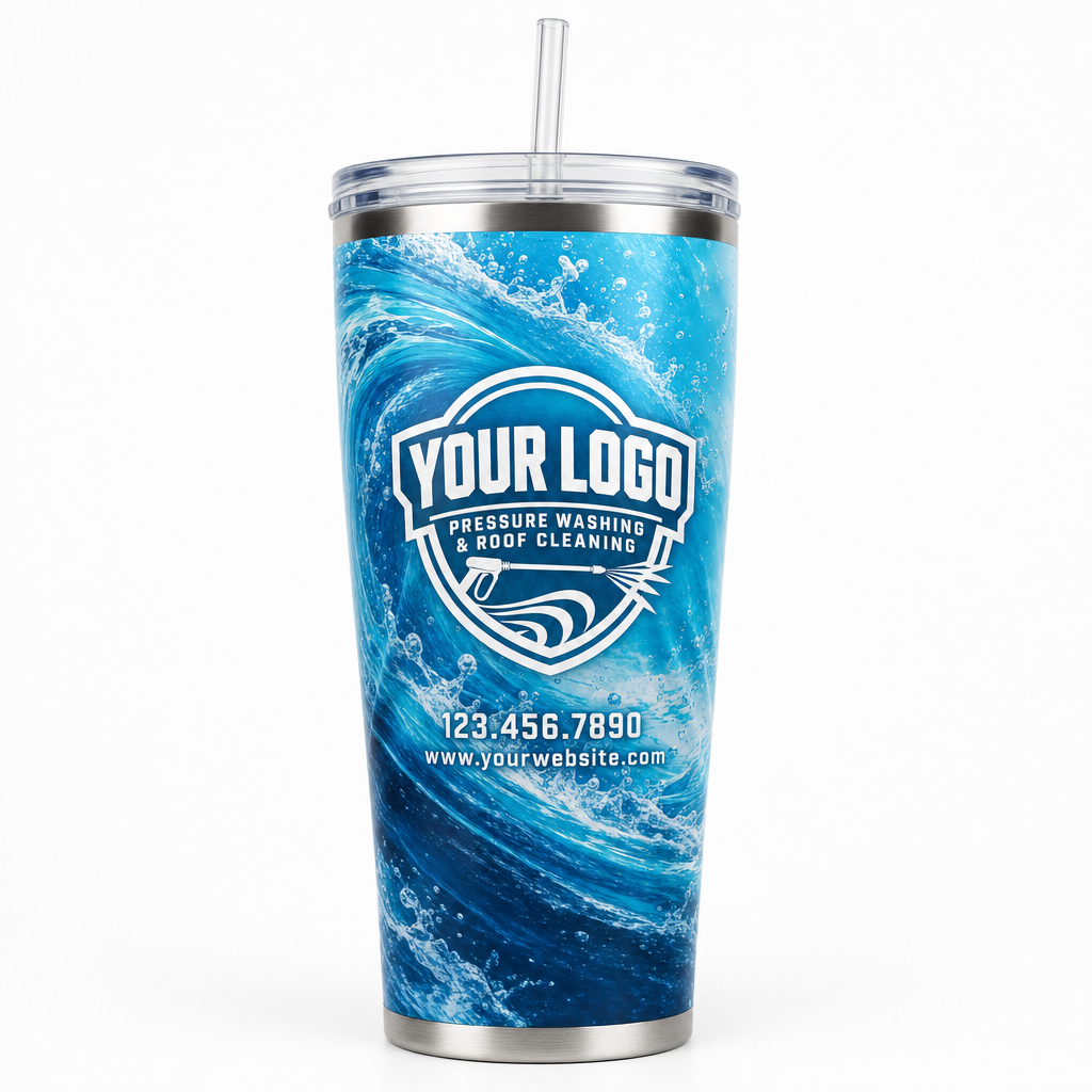 Aqua Surge custom crew tumbler