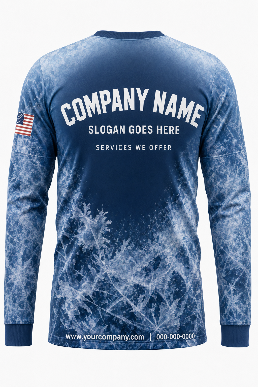 Frost Camo custom pressure washing crew uniform Long Sleeve — back