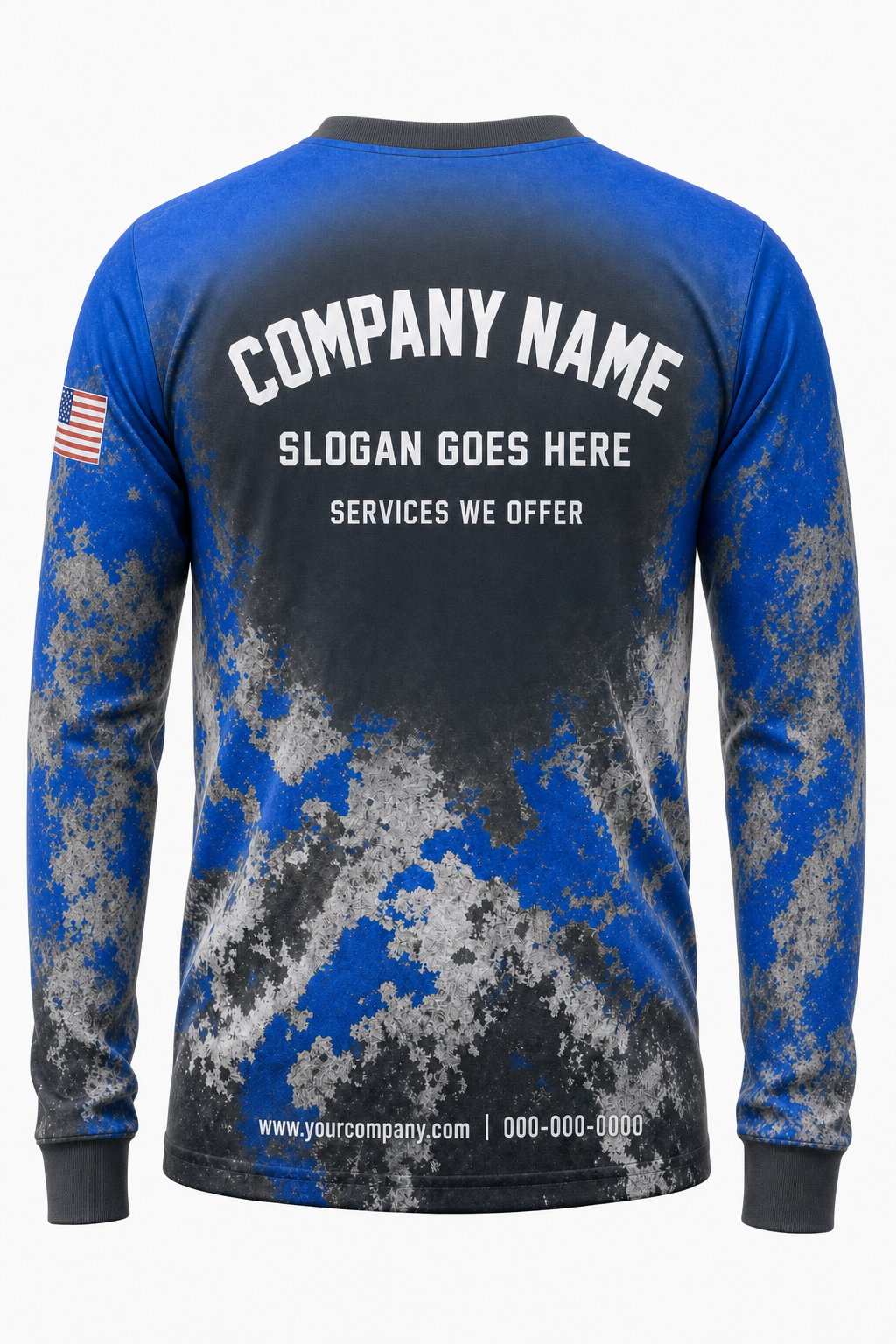 Pressure Camo custom pressure washing crew uniform Long Sleeve — back
