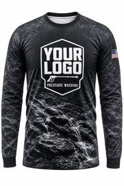 Blackout Camo custom pressure washing crew uniform Long Sleeve — front