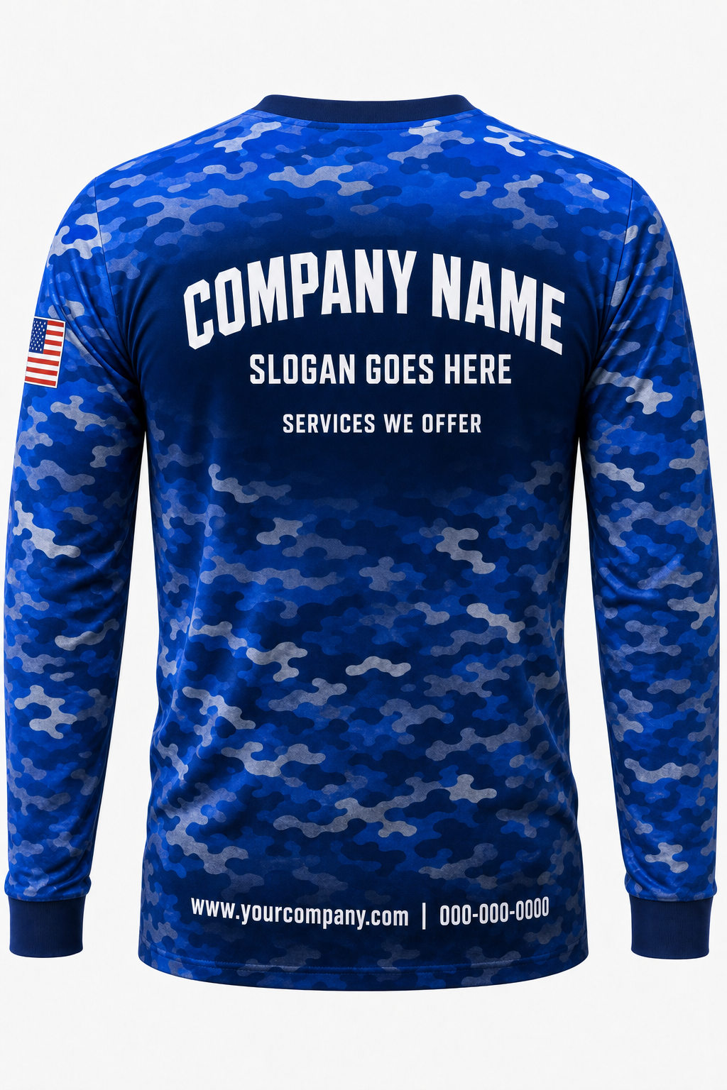 Blot Camo custom pressure washing crew uniform Long Sleeve — back