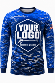 Blot Camo custom pressure washing crew uniform Long Sleeve — front
