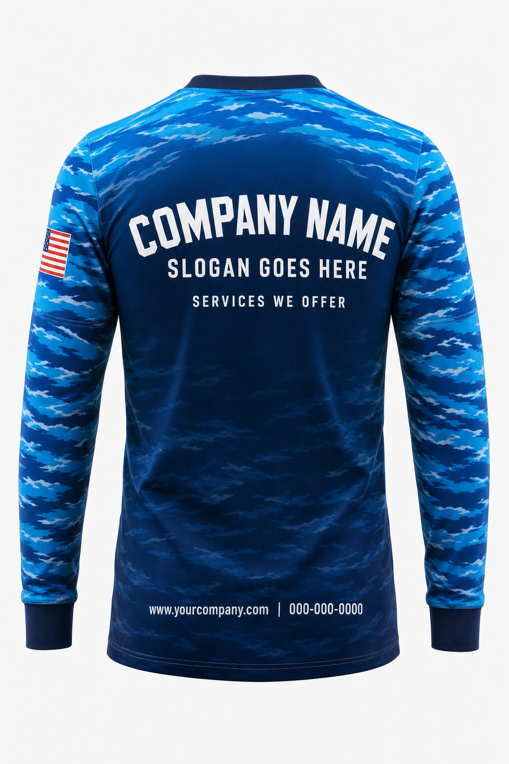Tiger Stripe Camo custom pressure washing crew uniform Long Sleeve — back