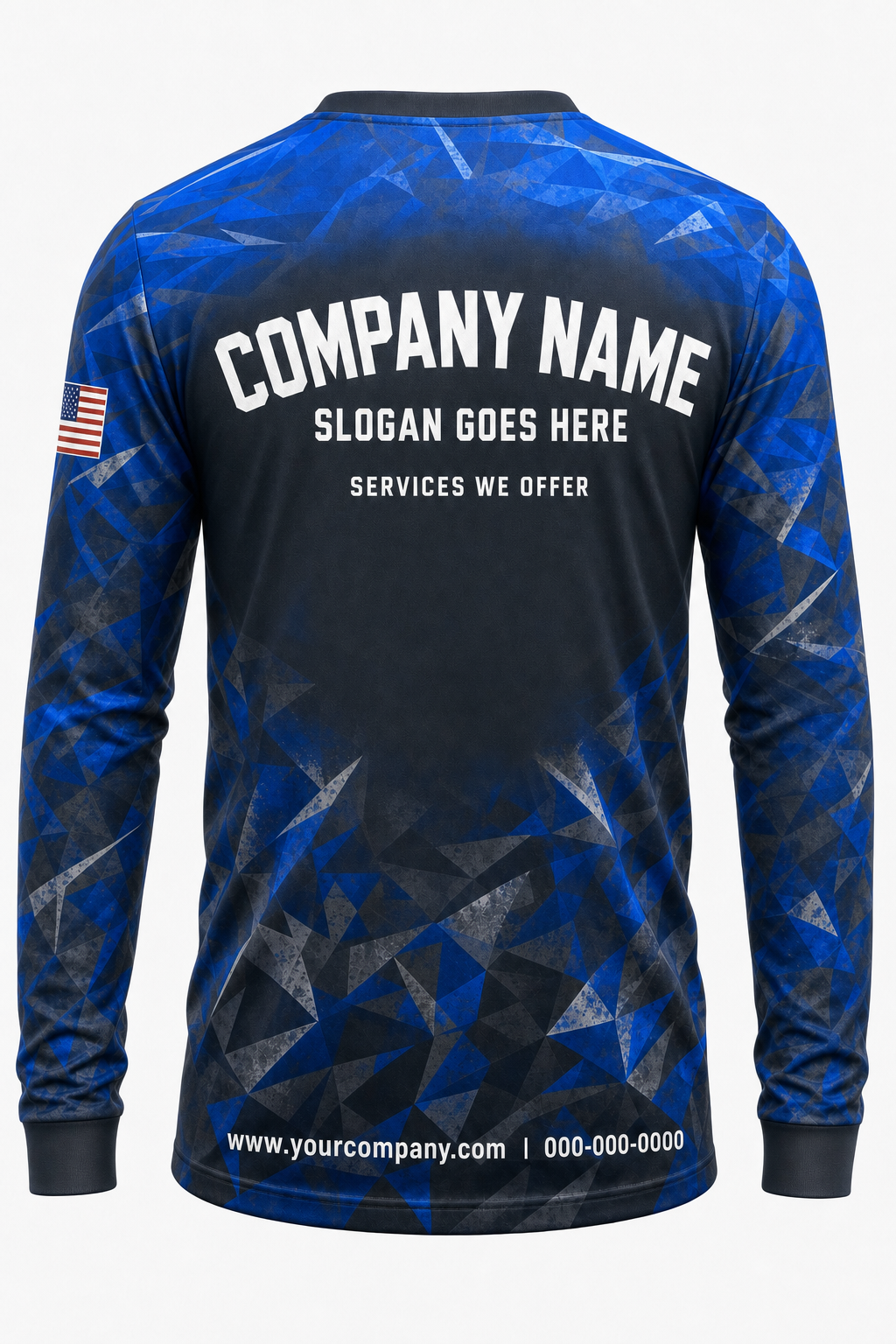 Splinter Camo custom pressure washing crew uniform Long Sleeve — back