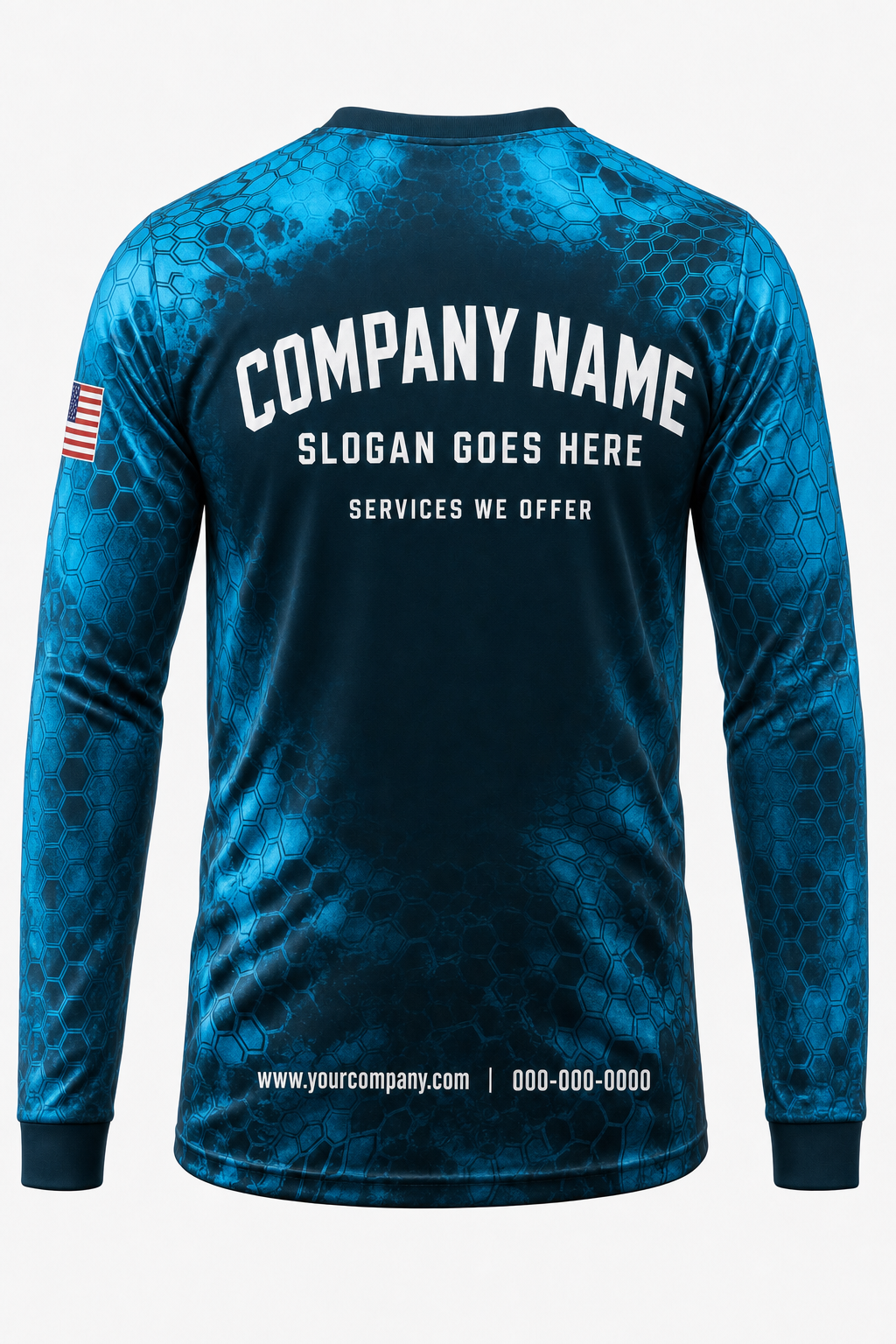 Scale Camo custom pressure washing crew uniform Long Sleeve — back