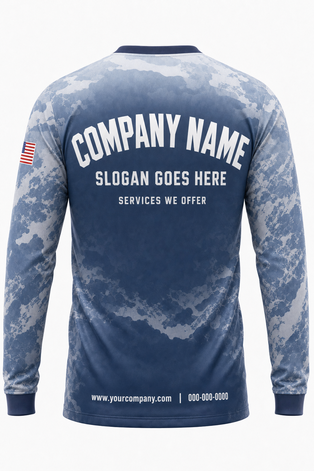 Alpine Camo custom pressure washing crew uniform Long Sleeve — back