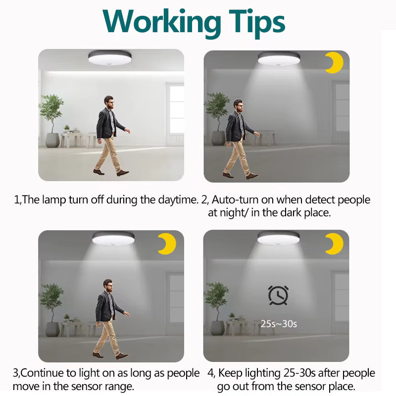 Lumia Rechargeable Motion Sensor Ceiling Light with Remote