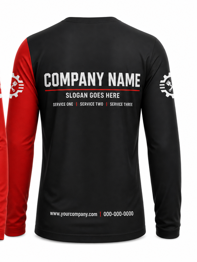 Red/Black Signature Crew #19 crew uniform — back