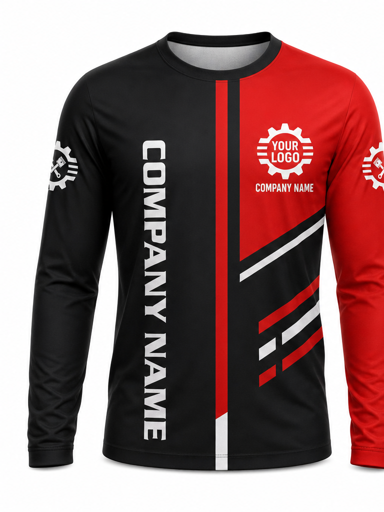 Red/Black Signature Crew #19 crew uniform — front