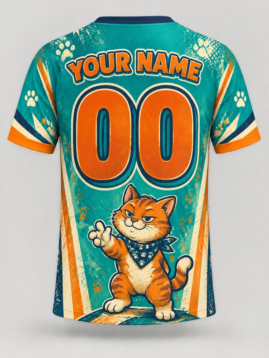 Alley Cat custom cornhole team jersey, back