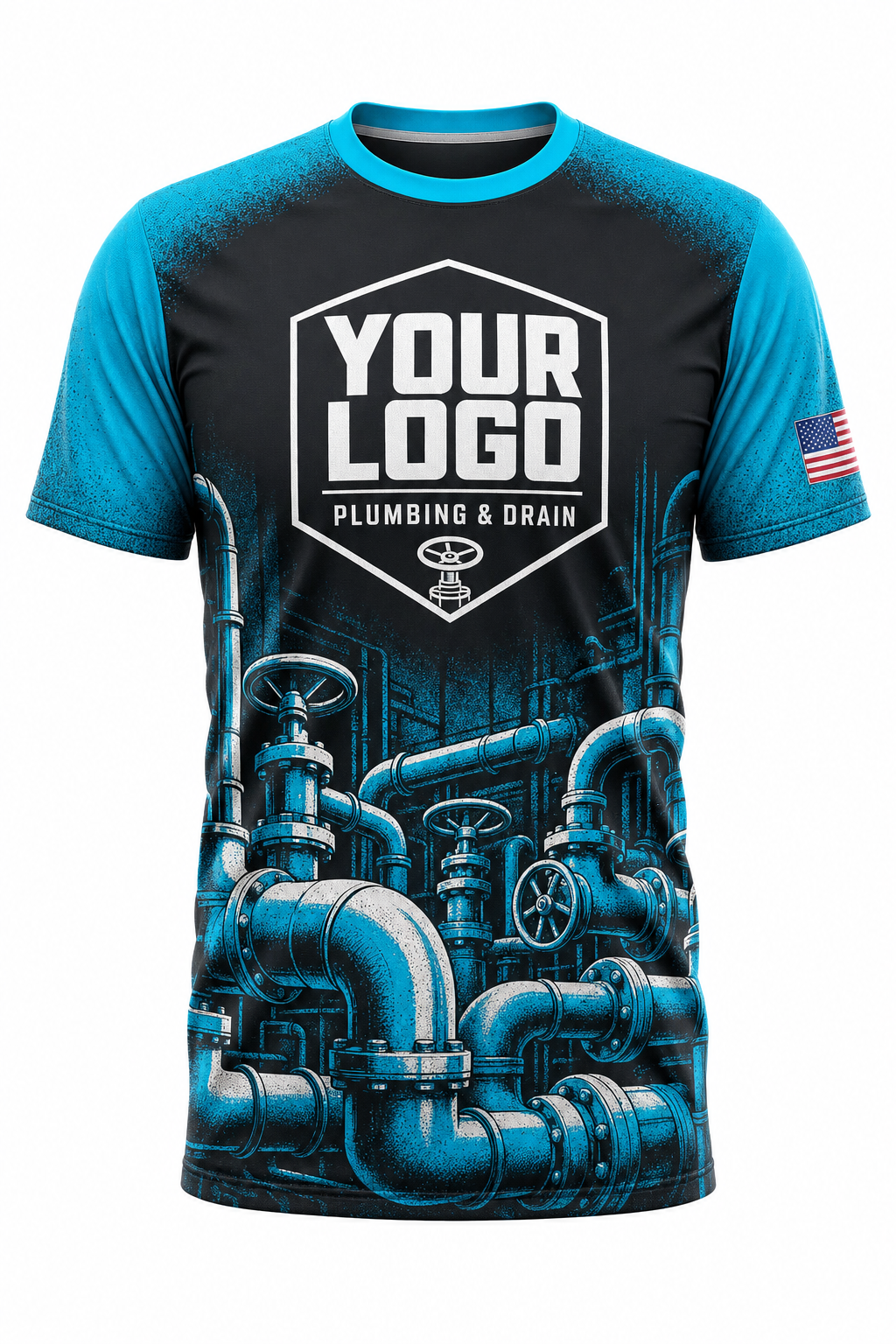 Halftone Works custom plumbing crew uniform