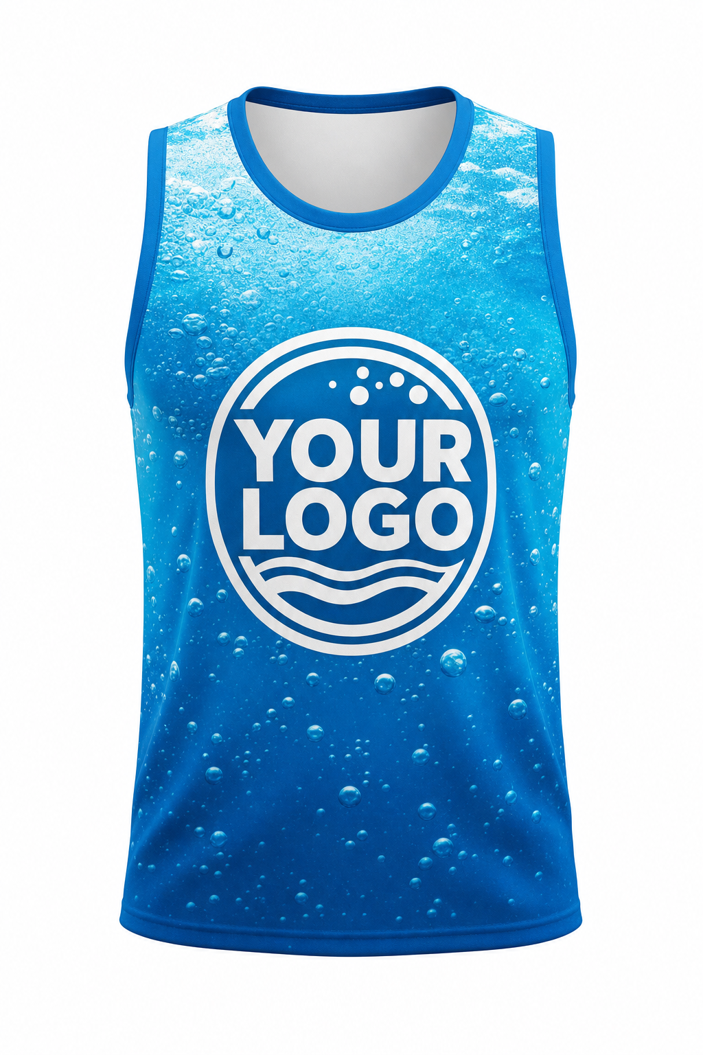 Azure Bubbles custom pool cleaning & service crew uniform Tank Top — front