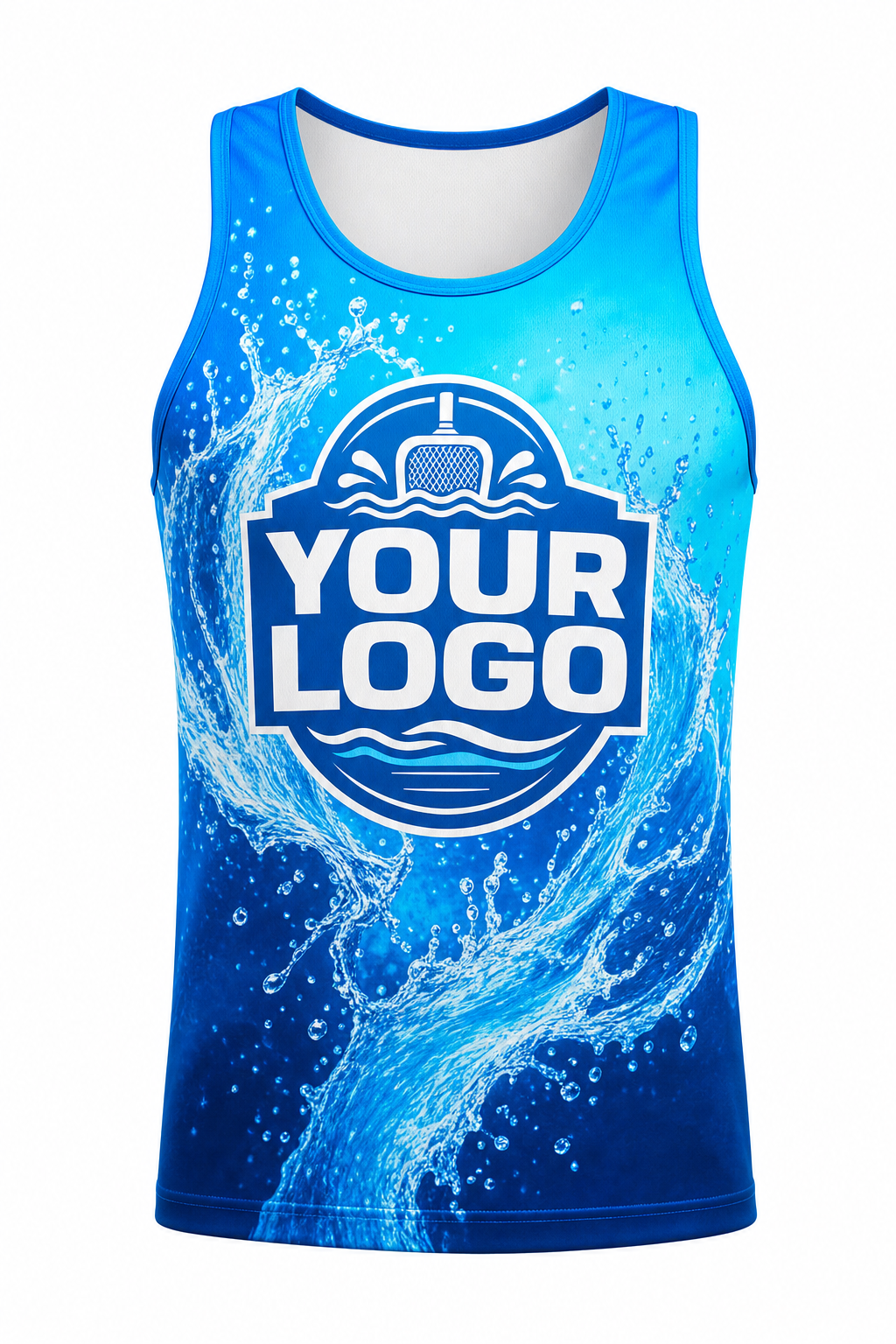 Azure Splash custom pool cleaning & service crew uniform Tank Top — front