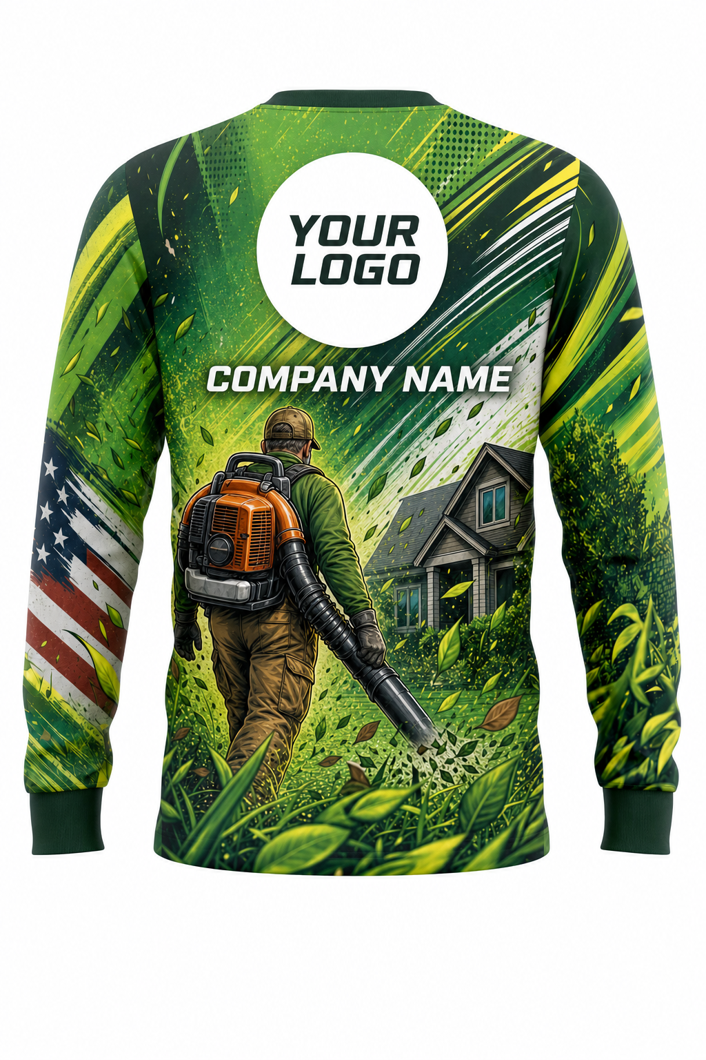 Patriot Yard Crew — Lawn Care Crew Uniform (Custom AOP) back