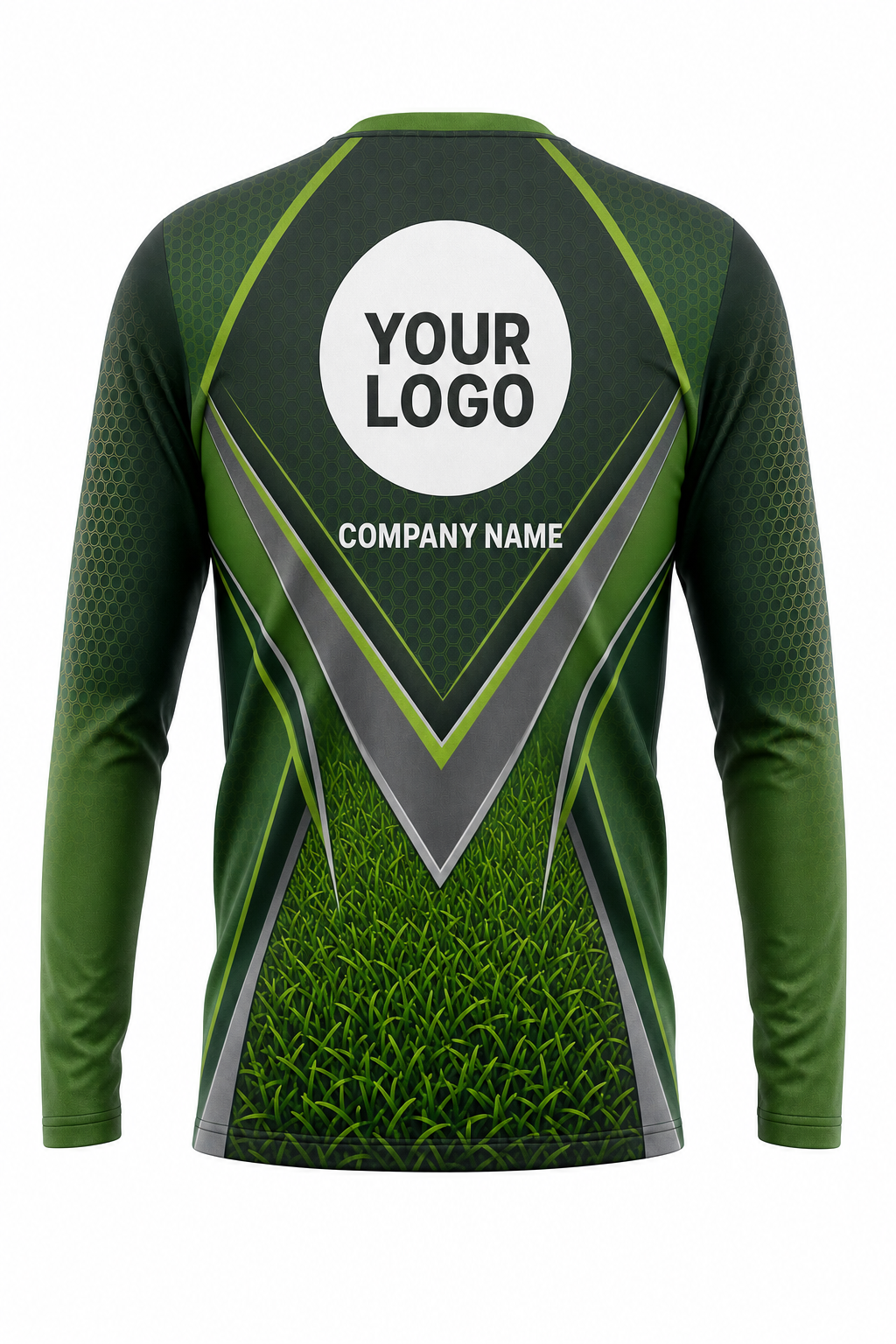 Silver Chevron Turf — Lawn Care Crew Uniform (Custom AOP) back