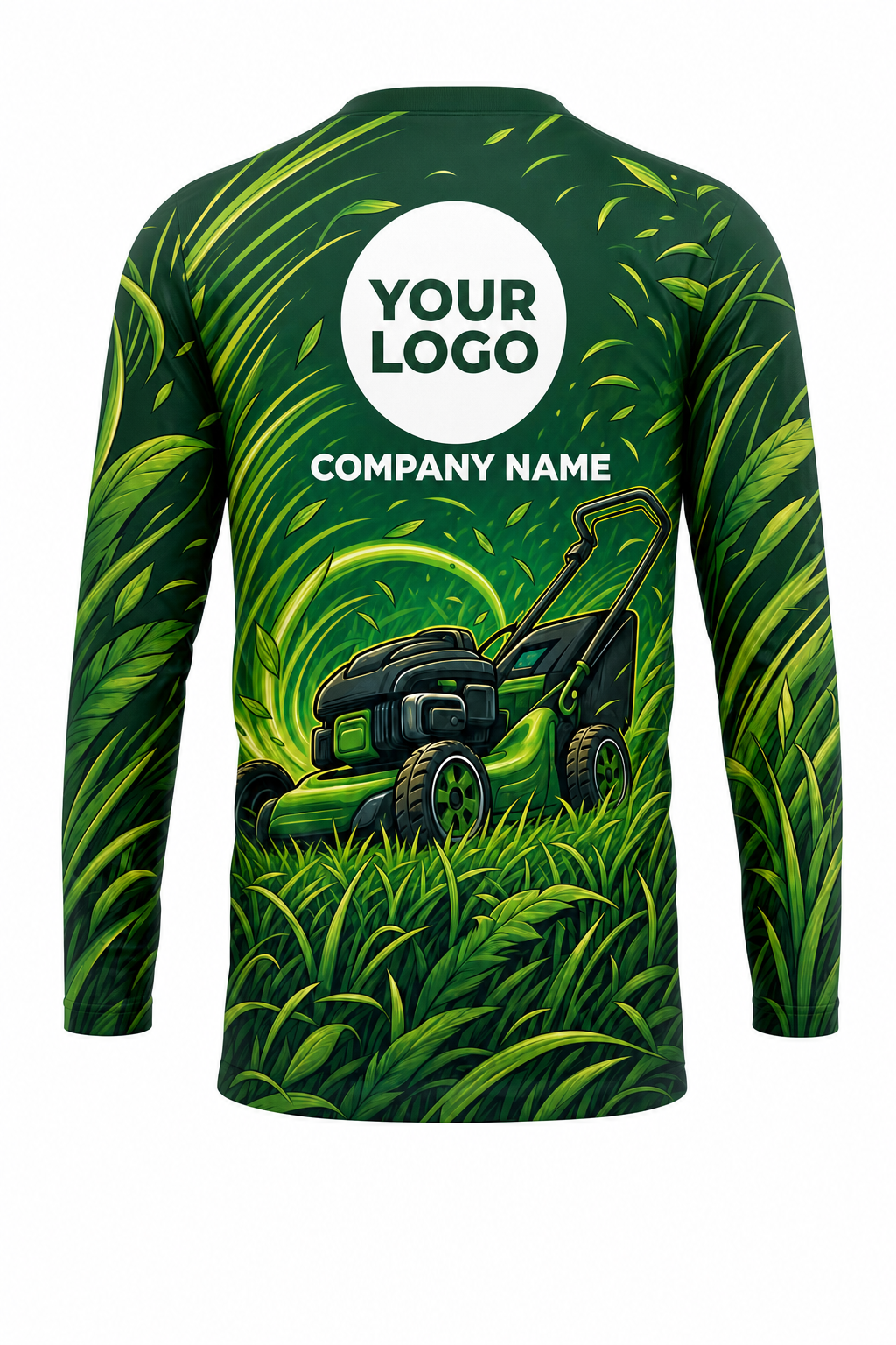 Sunrise Mower — Lawn Care Crew Uniform (Custom AOP) back