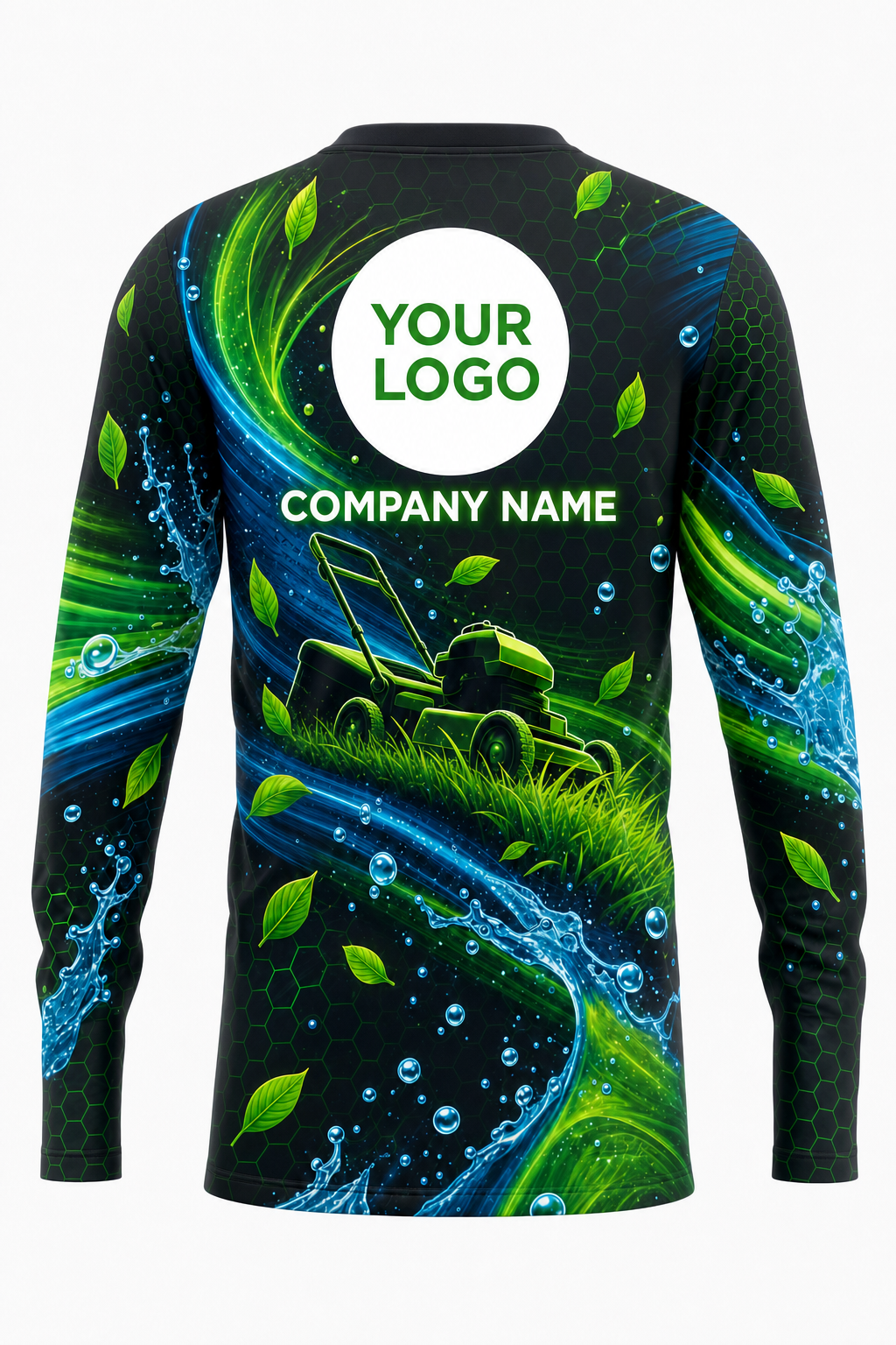 Hydro Patriot Mow — Lawn Care Crew Uniform (Custom AOP) back