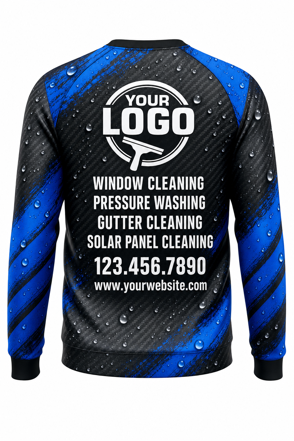 Carbon Hydro custom window cleaning crew uniform sweatshirt — back (sweatshirt-back)