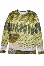 Largemouth Bass Scale Fishing Shirt - custom crew uniform