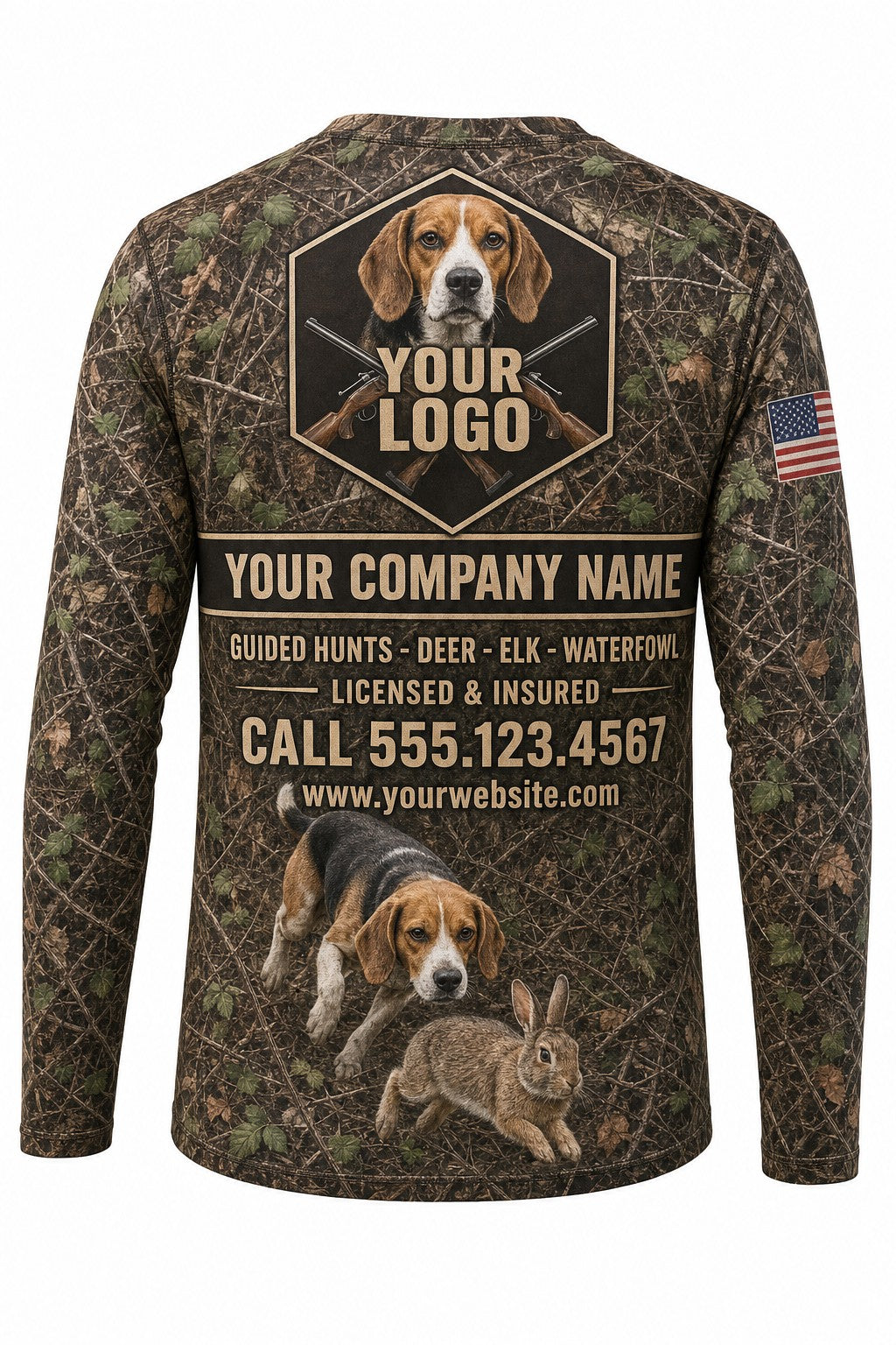 Beagle Rabbit Custom Hunting Team Uniform - custom crew uniform
