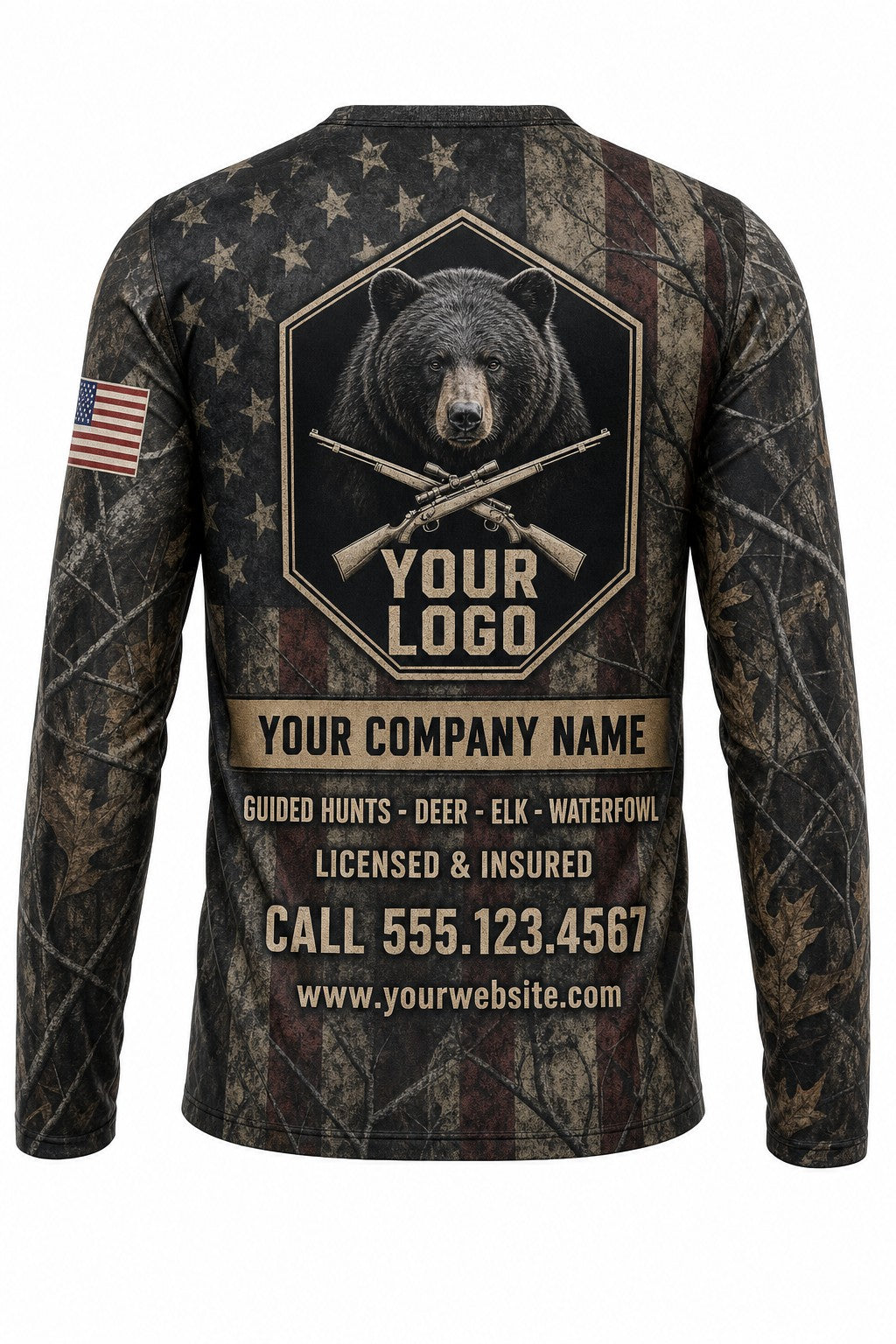 Bear Flag Custom Hunting Team Uniform - custom crew uniform