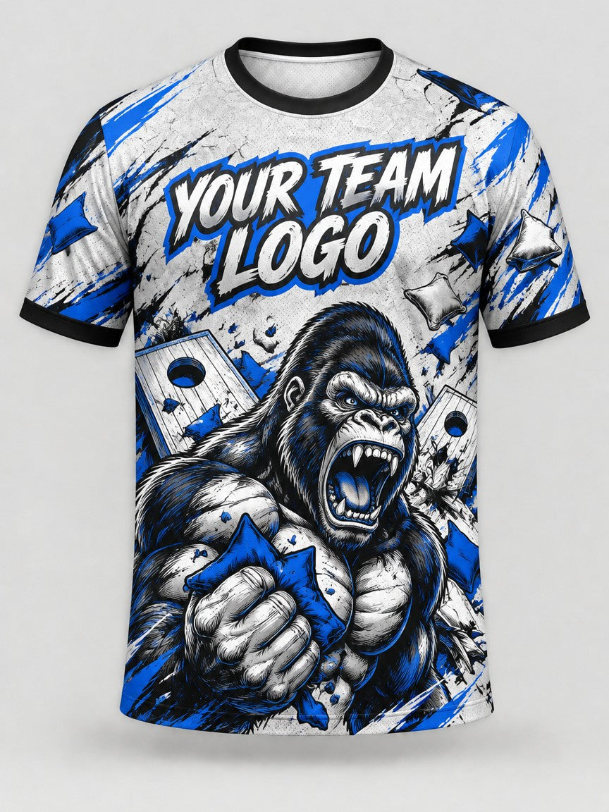 Beast Mode Gorilla custom cornhole team jersey, front
