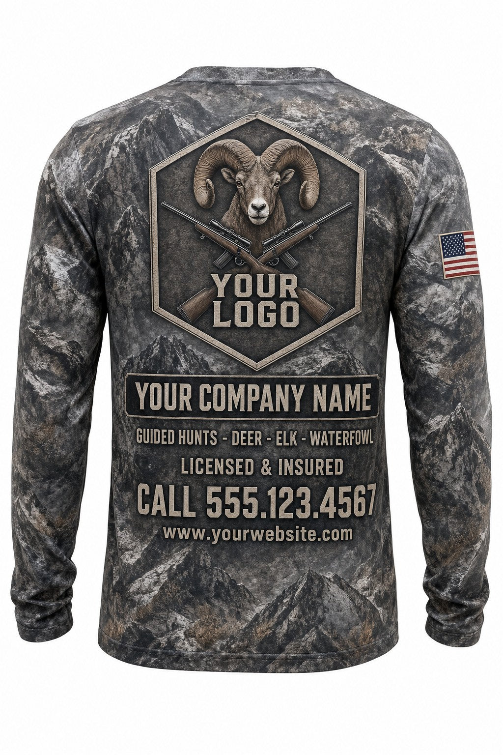 Bighorn Sheep Custom Hunting Team Uniform - custom crew uniform