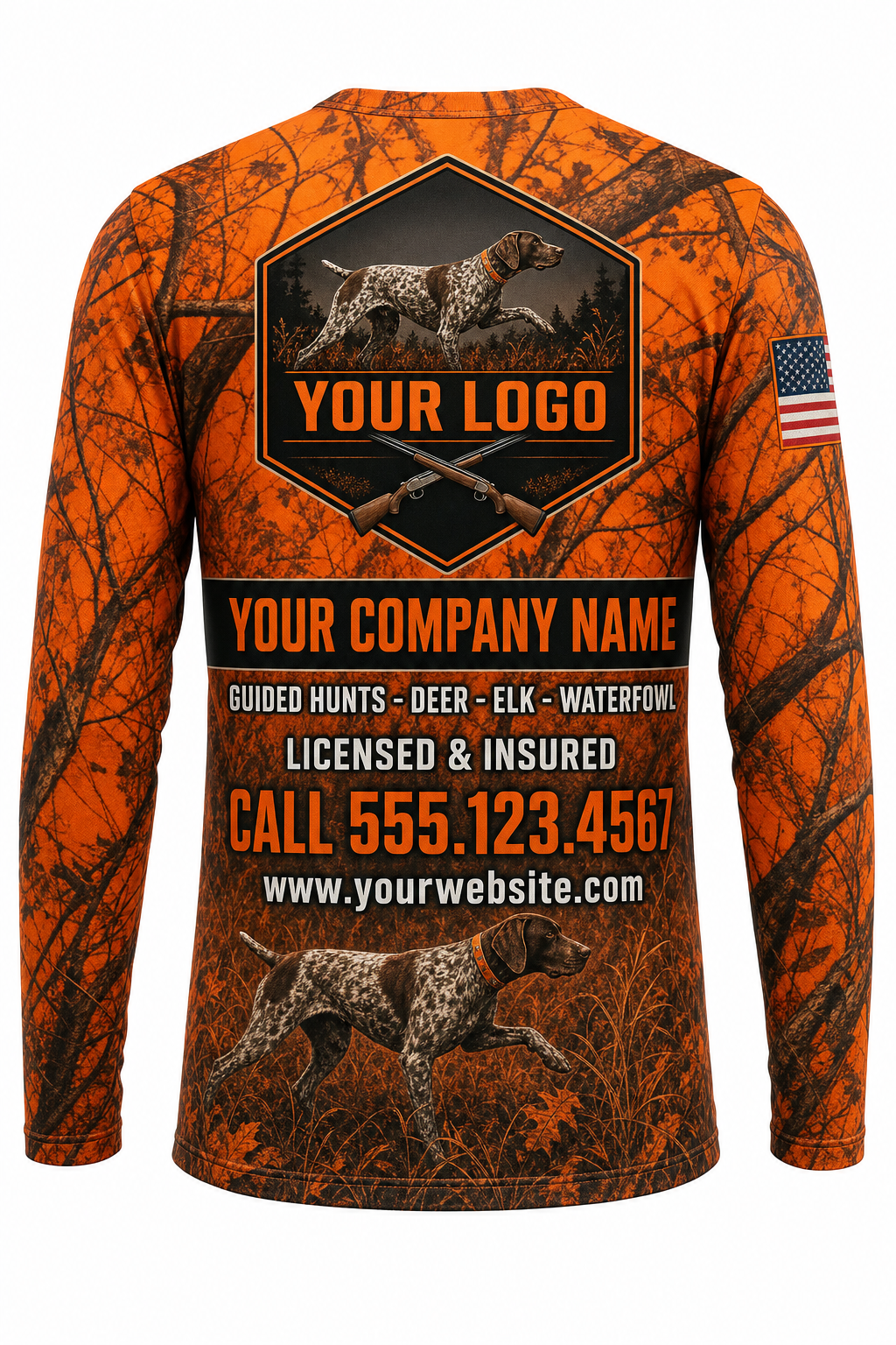Bird Dog Pointer Custom Hunting Team Uniform - custom crew uniform