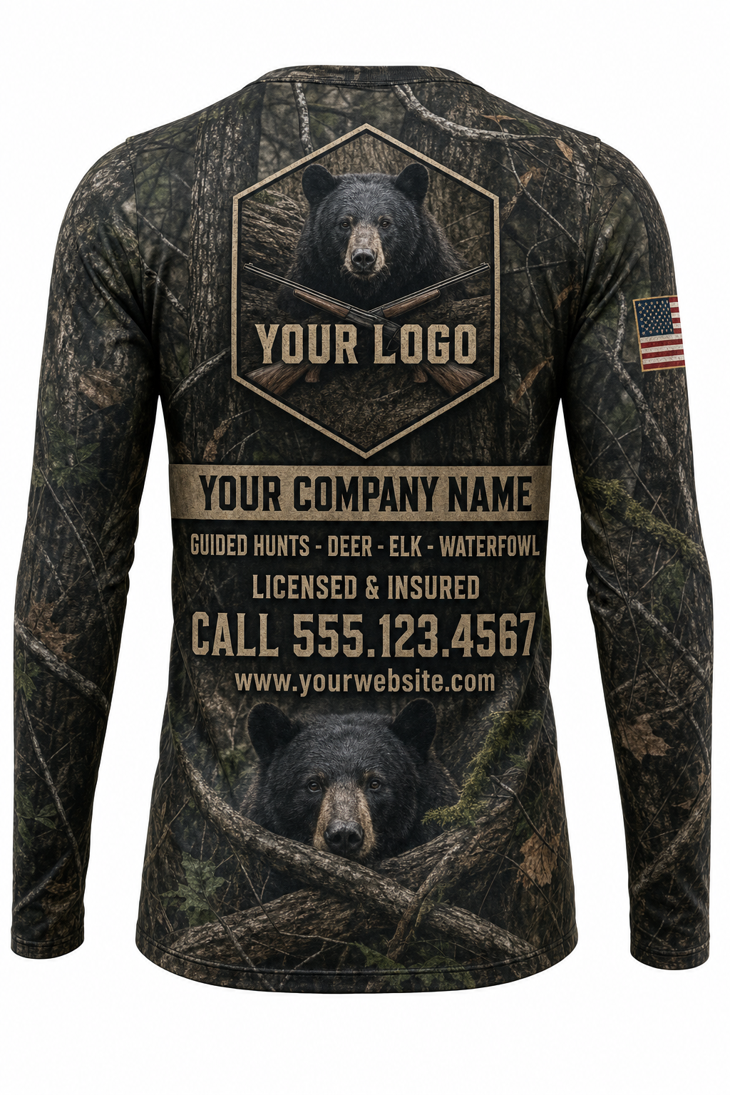 Black Bear Custom Hunting Team Uniform - custom crew uniform