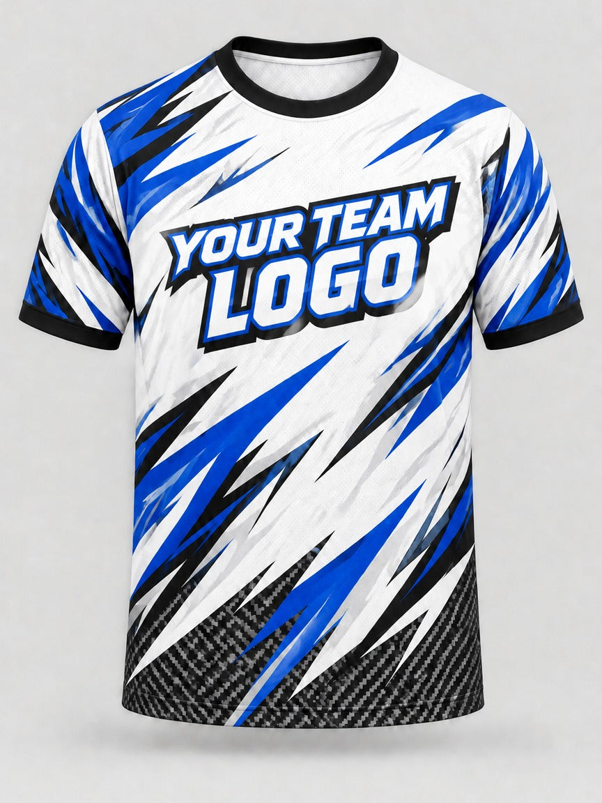 Blue Shards custom cornhole team jersey, front