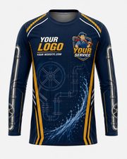Blueprint Gold custom plumbing crew uniform, front