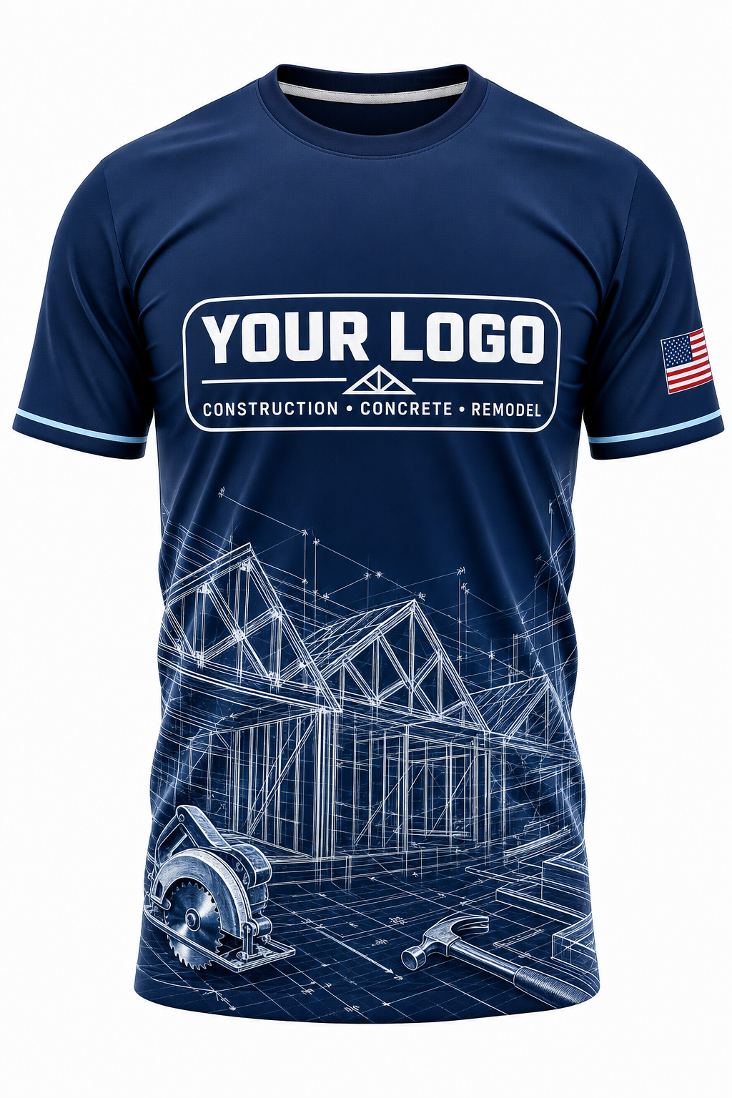 Blueprint Frame custom construction crew uniform