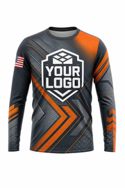 Bold Chevron custom moving & junk removal crew uniform Long Sleeve — front