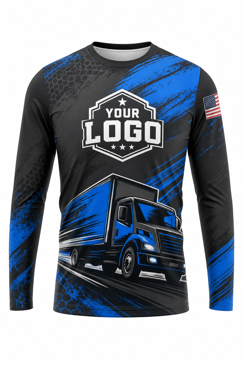 Box Truck Charcoal custom moving & junk removal crew uniform Long Sleeve — front