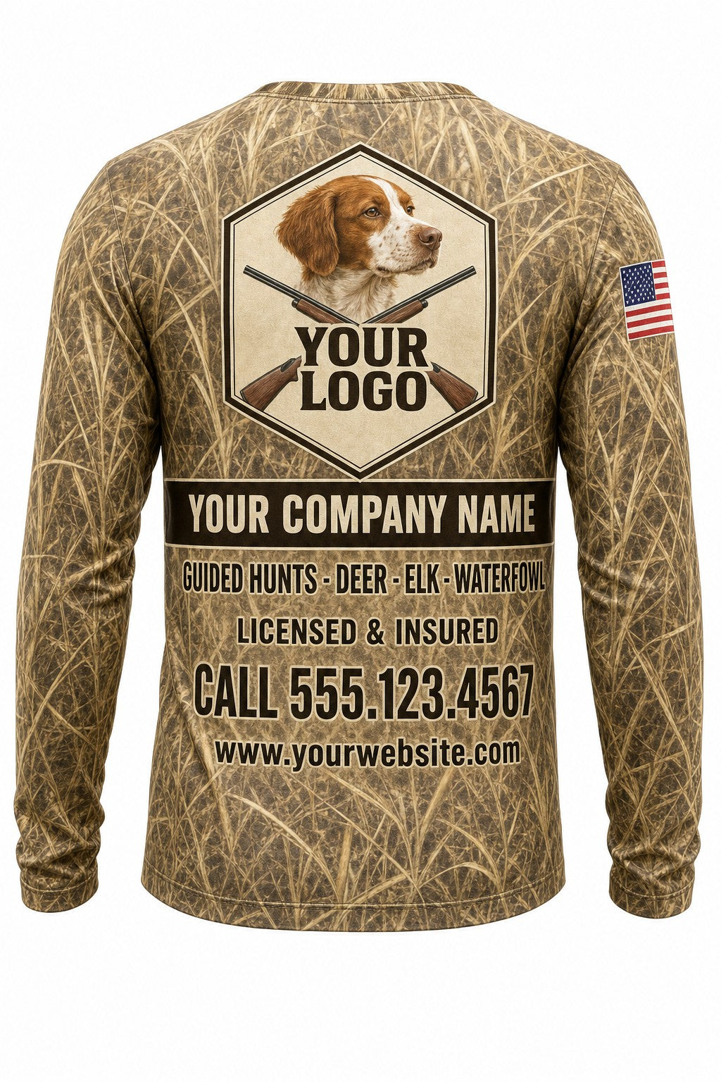 Brittany Spaniel Upland Custom Hunting Team Uniform - custom crew uniform
