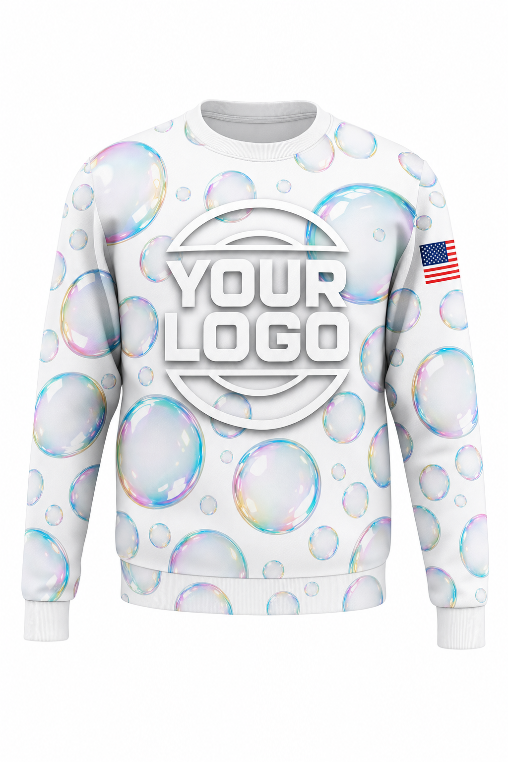 Bubble Pop custom window cleaning crew uniform sweatshirt — front (sweatshirt-front)