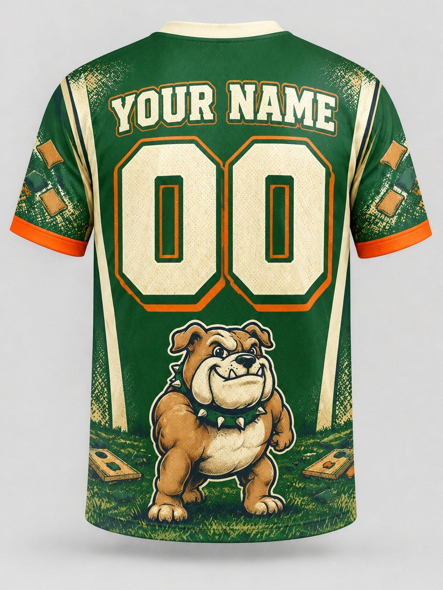 Bulldog Bags custom cornhole team jersey, back