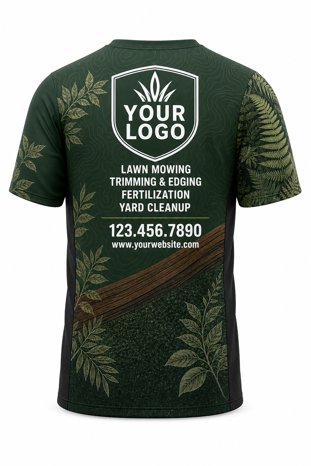 Canopy Contour custom lawn care & landscaping crew uniform T-Shirt — back