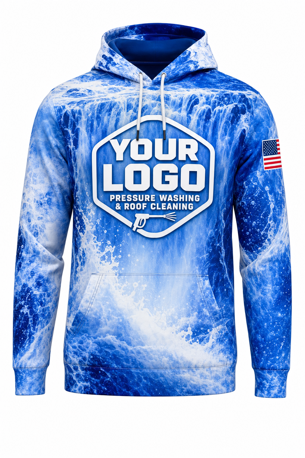 Cascade Falls custom roof cleaning & pressure washing crew uniform Hoodie — front