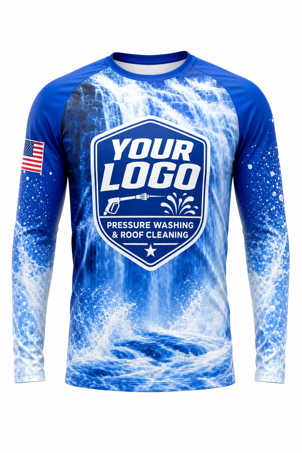 Cascade Falls custom roof cleaning & pressure washing crew uniform Long Sleeve — front