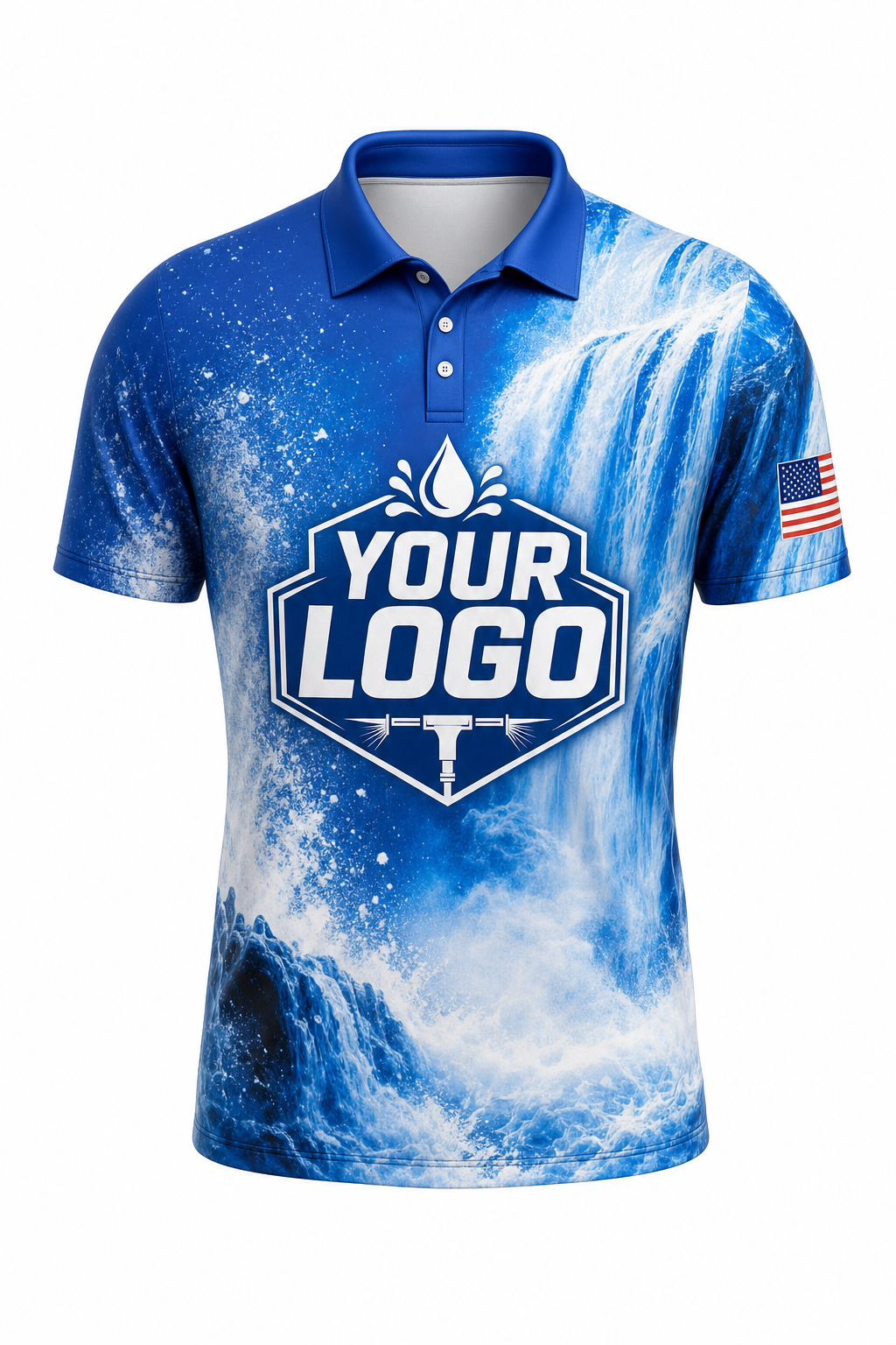 Cascade Falls custom roof cleaning & pressure washing crew uniform Polo — front