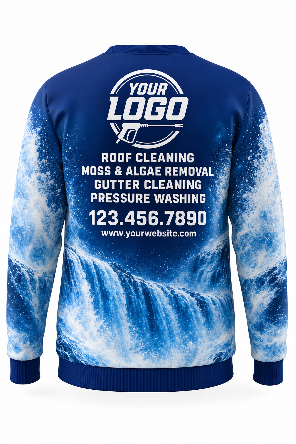 Cascade Falls custom roof cleaning & pressure washing crew uniform Sweatshirt — back
