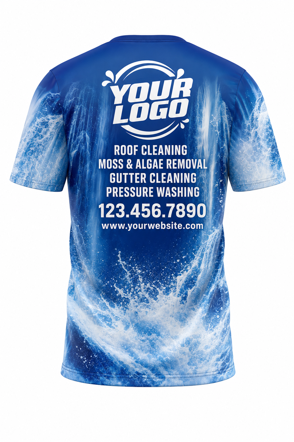 Cascade Falls custom roof cleaning & pressure washing crew uniform T-Shirt — back