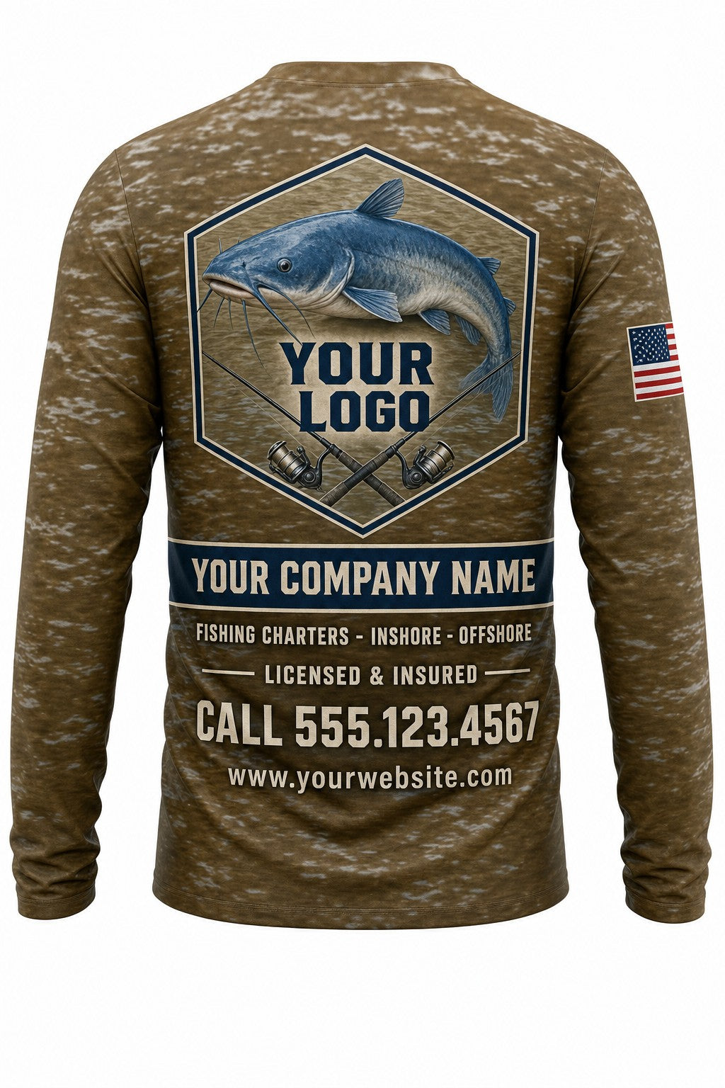 Blue Catfish Custom Fishing Team Uniform - custom crew uniform