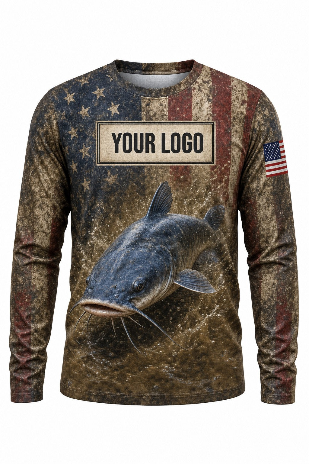 Catfish Flag Custom Fishing Team Uniform - custom crew uniform
