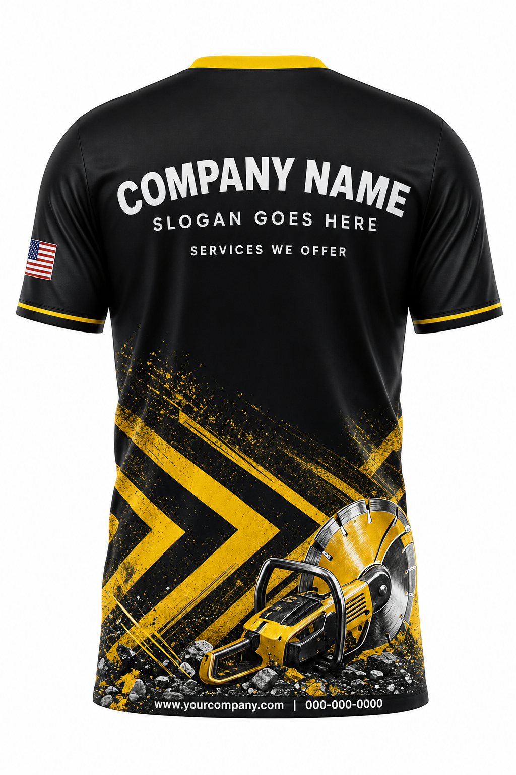 Caution Yellow - Crew Uniform back