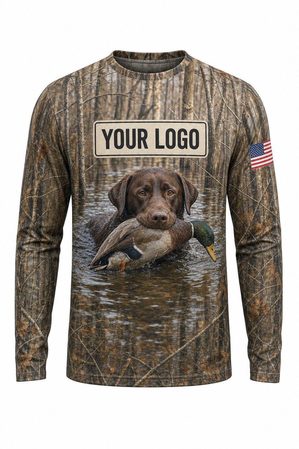 Chocolate Lab Retriever Custom Hunting Team Uniform - custom crew uniform